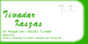 tivadar kaszas business card